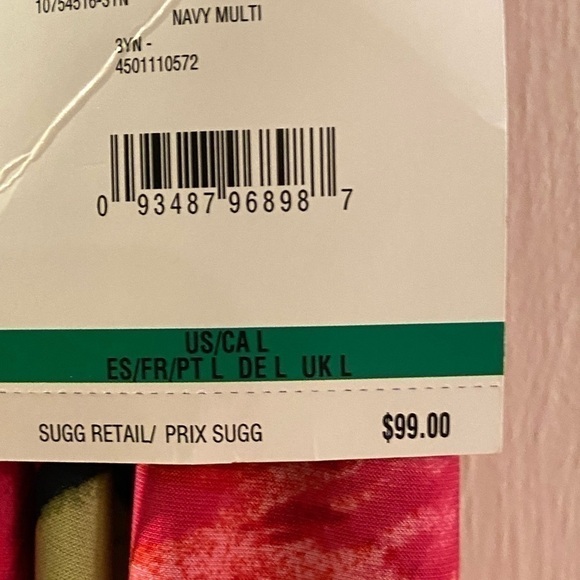 Blossom Buddy Red and Navy Blue Floral Print Anne Klein Dress - Picture 6 of 9